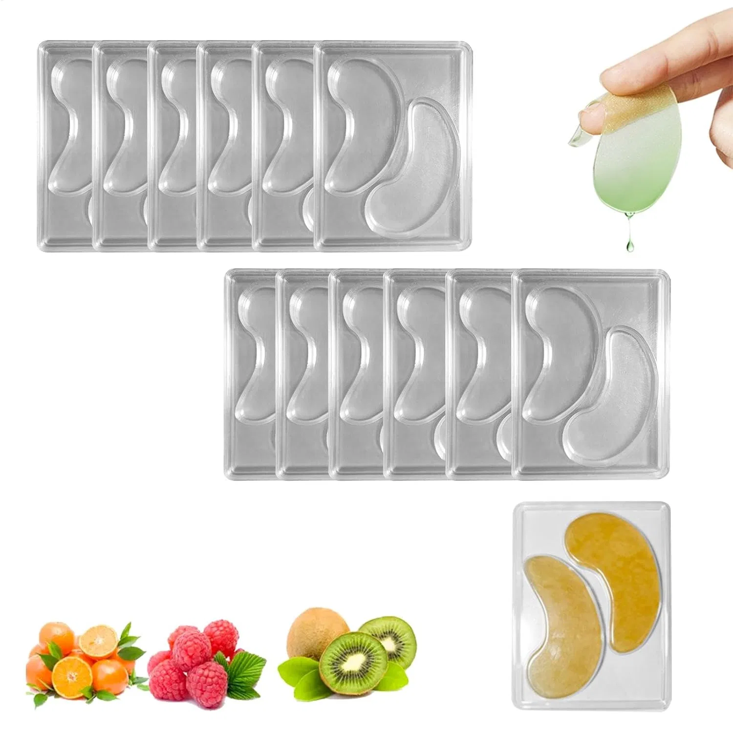 Многоразовые силиконовые формы для патчей под глаза, 12/24 шт. Generisch, 12 Pieces.