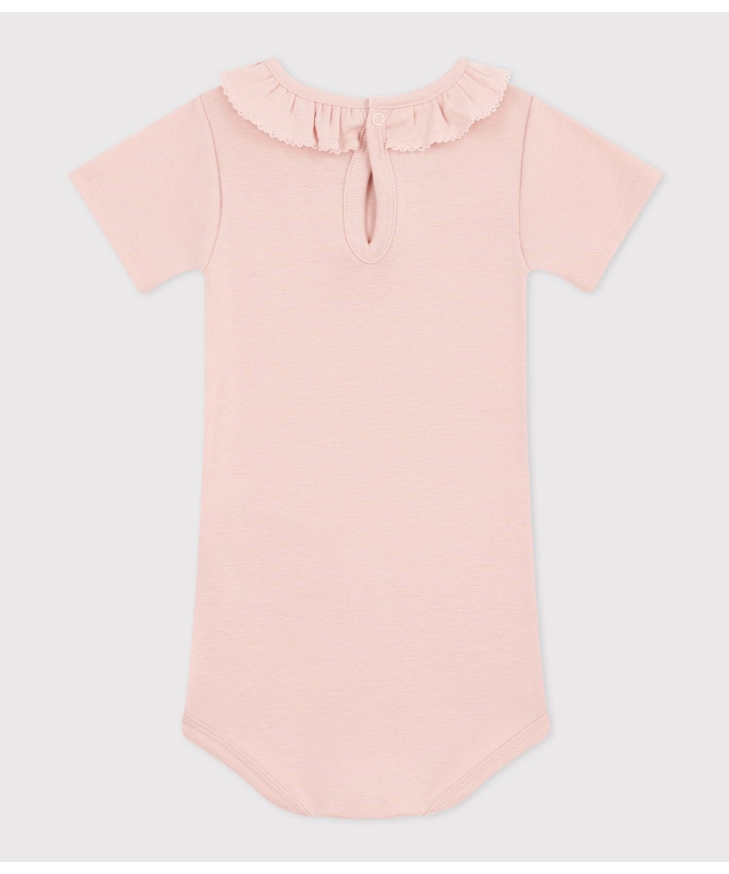 Комбинезон Короткий рукав с воротником Petit Bateau, Light pink — фото 2
