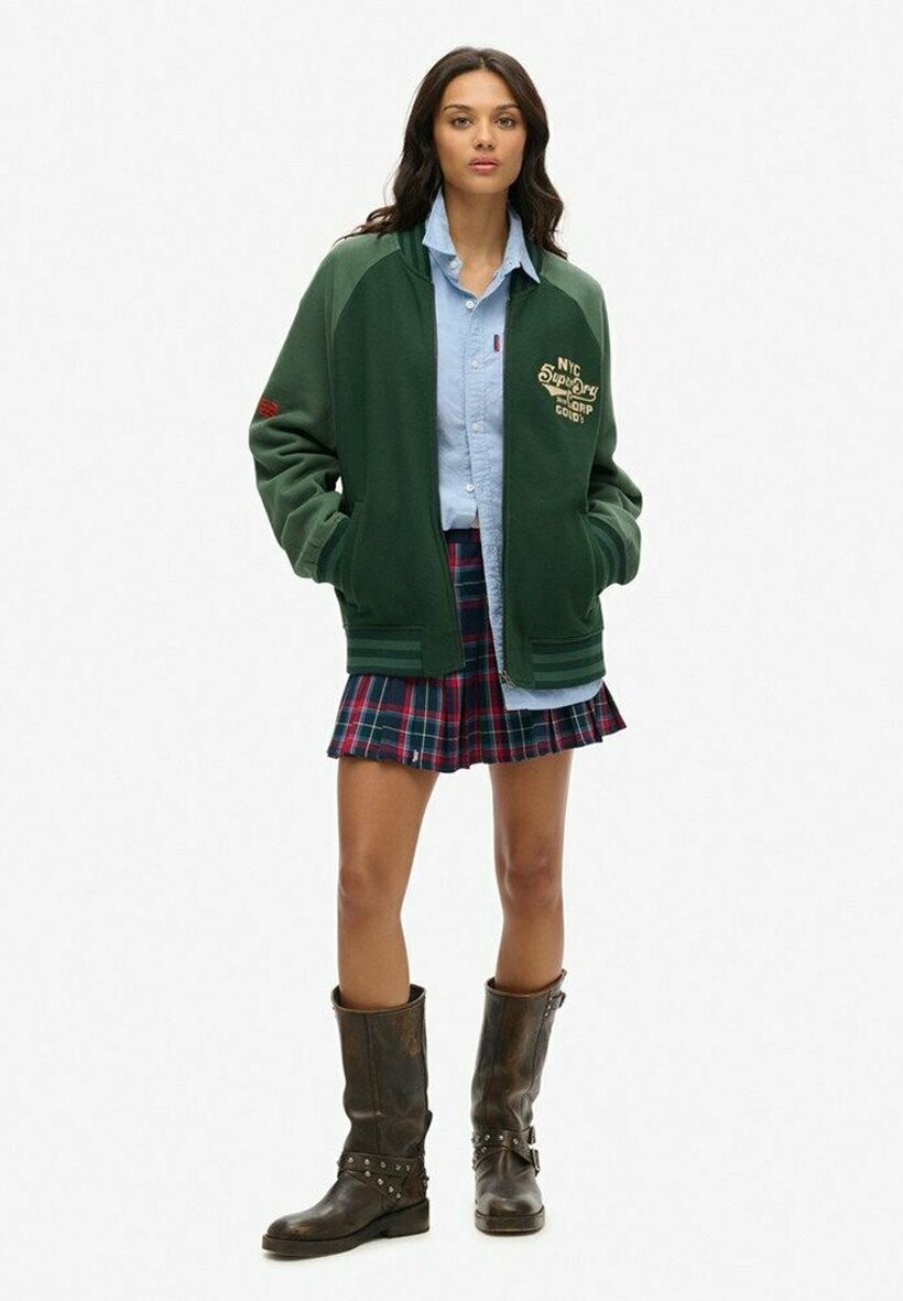 

Толстовка на молнии COLLEGE GRAPHIC Superdry, зеленый