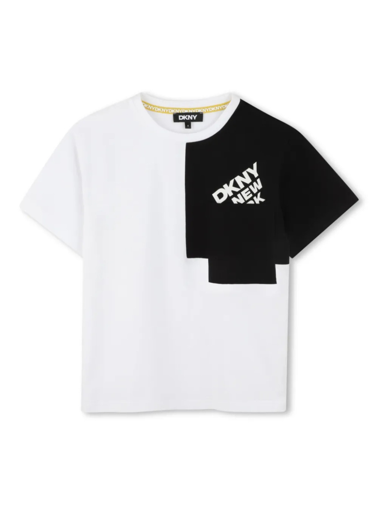 

Футболка в стиле колор-блок Dkny Kids, белый
