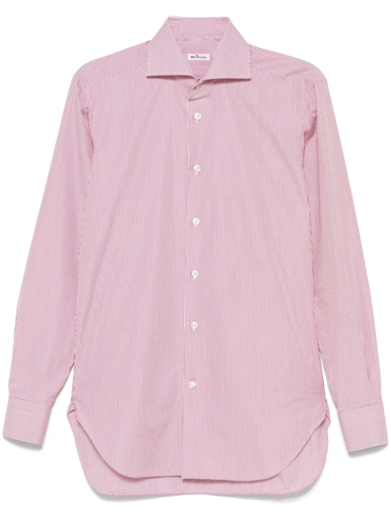 

Полосатая рубашка Kiton, красный