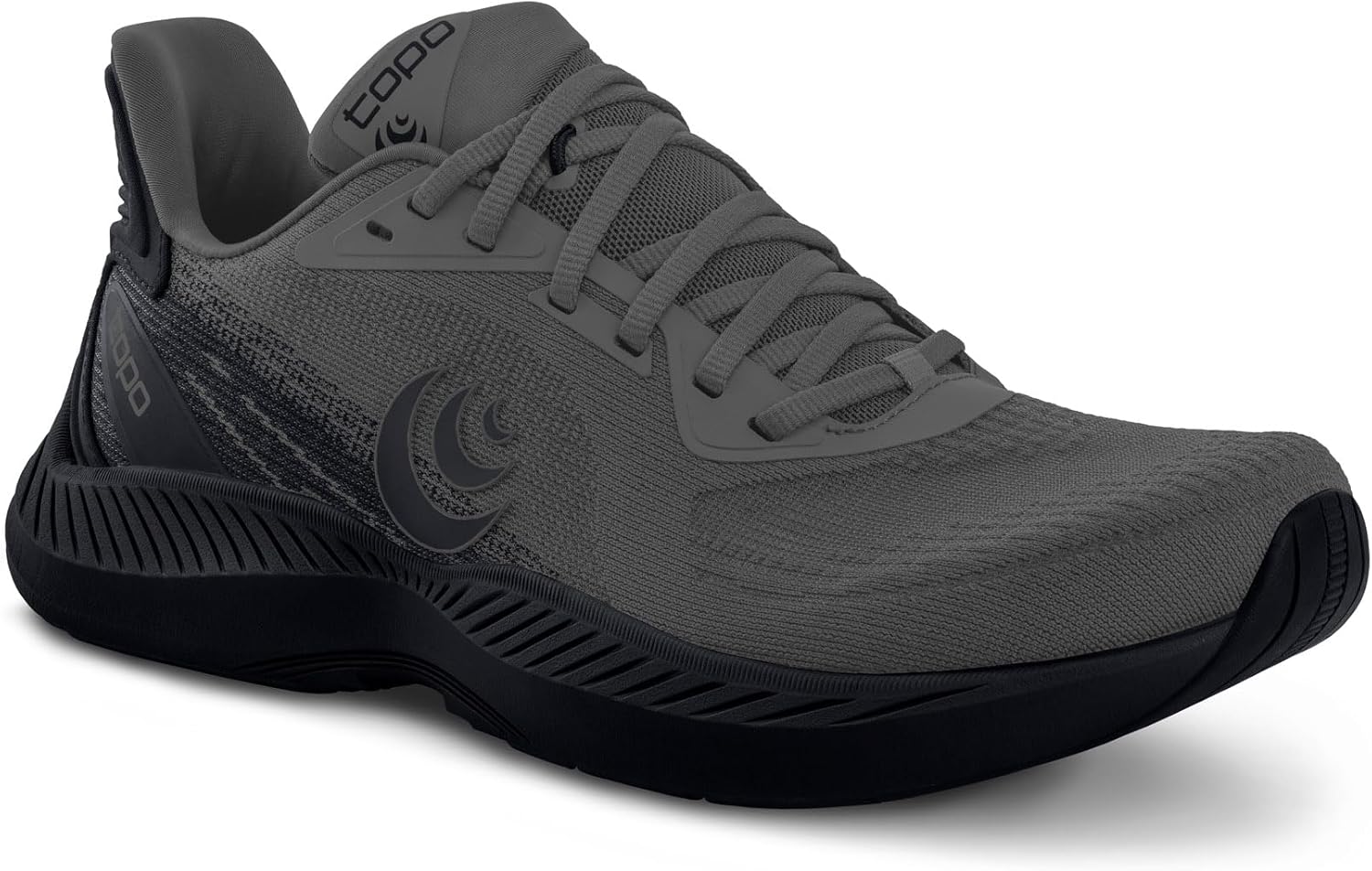 Мужские кроссовки Topo Athletic FLI-Lyte 6 с легкой конструкцией и комфортной посадкой, перепад 3 мм, для бега по шоссе, черный/угольный — фото 2