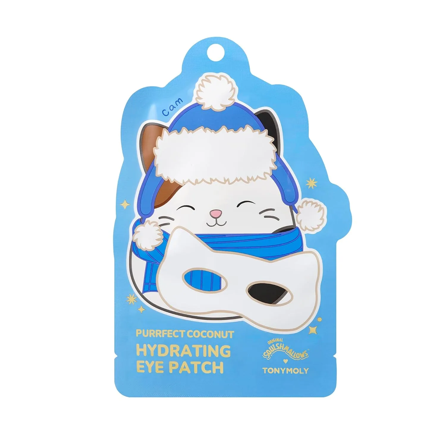 TONYMOLY x Squishmallows Cam Eye Mask - 2025 Holiday Edition увлажняющие патчи для области вокруг глаз с кокосовым экстрактом - осветляющий, успокаивающий и увлажняющий уход для уставших глаз 1 штука (1 шт.)