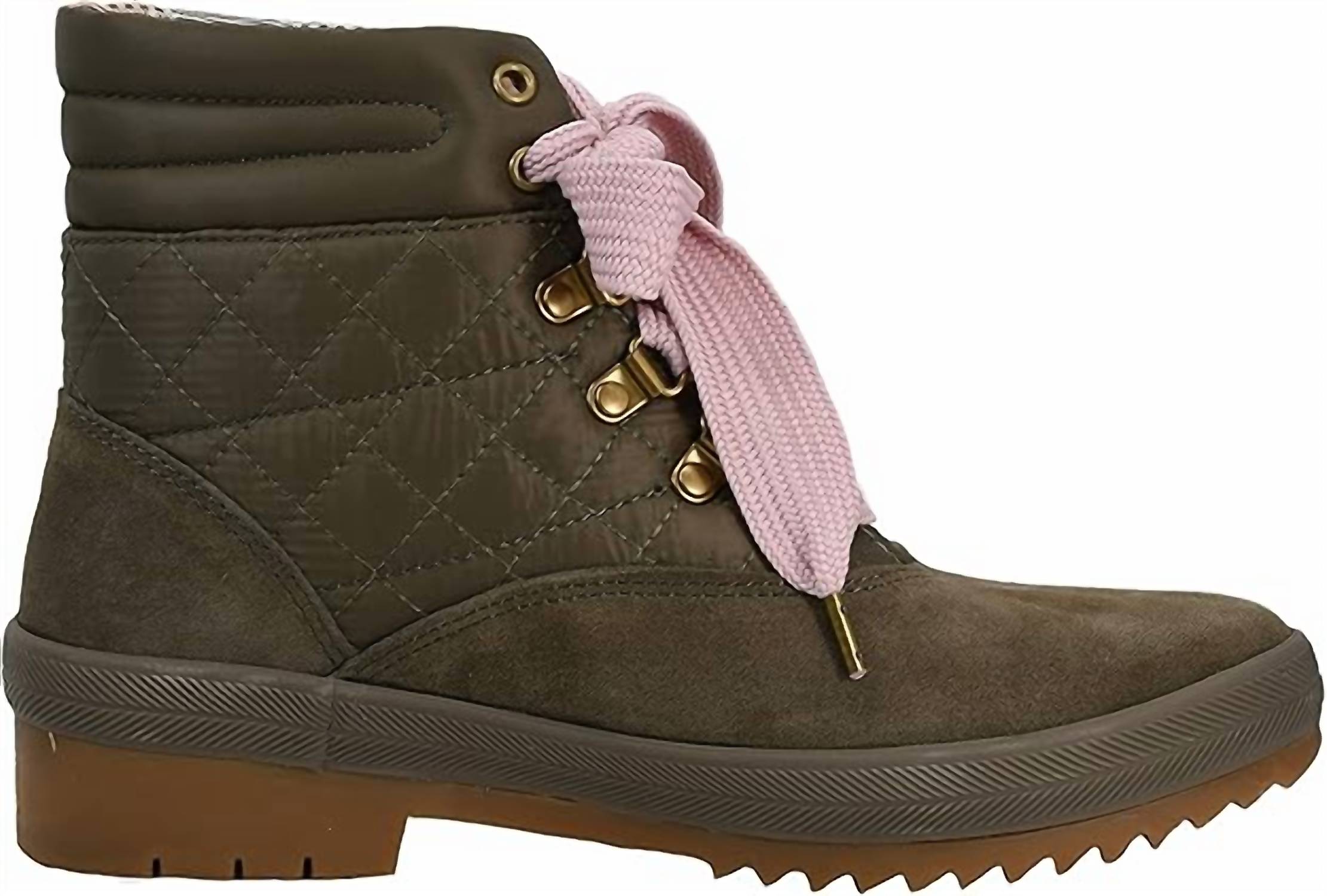 Женские походные ботинки в замше/нейлоне цвета оливка Keds, оливковый — фото 2