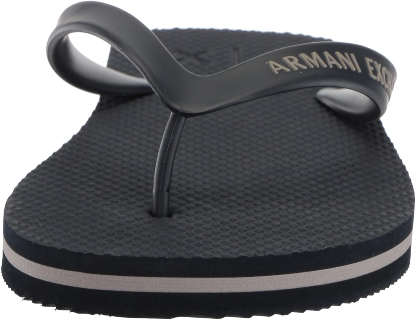 Мужские однотонные шлепанцы Armani Exchange, темно-синий — фото 2