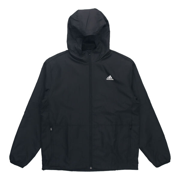 

Куртка Men's adidas Mh Lite Wvjkt Athleisure Casual Sports Hooded Solid Color Woven Jacket Autumn Black, черный