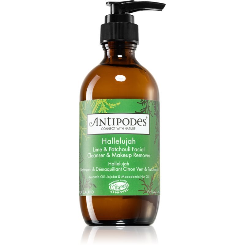 

Antipodes, Hallelujah Lime & Patchouli, очищающий гель для снятия макияжа с лица, 200 мл