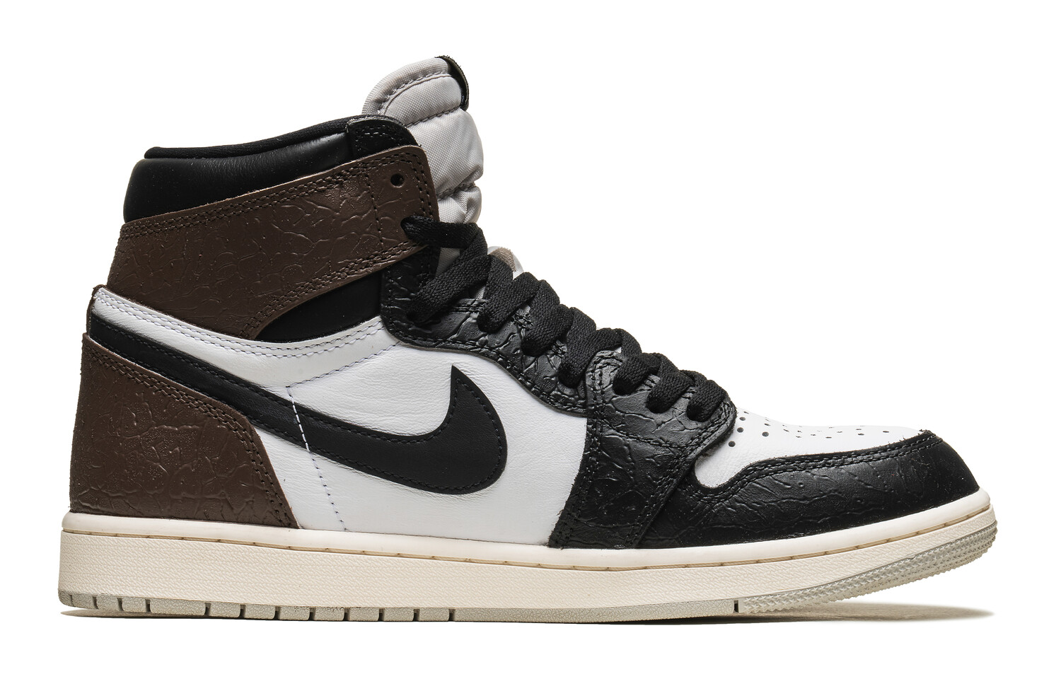 Кроссовки Air Jordan 1 Vintage Basketball Shoes Men High-top Black, коричневый — фото 2
