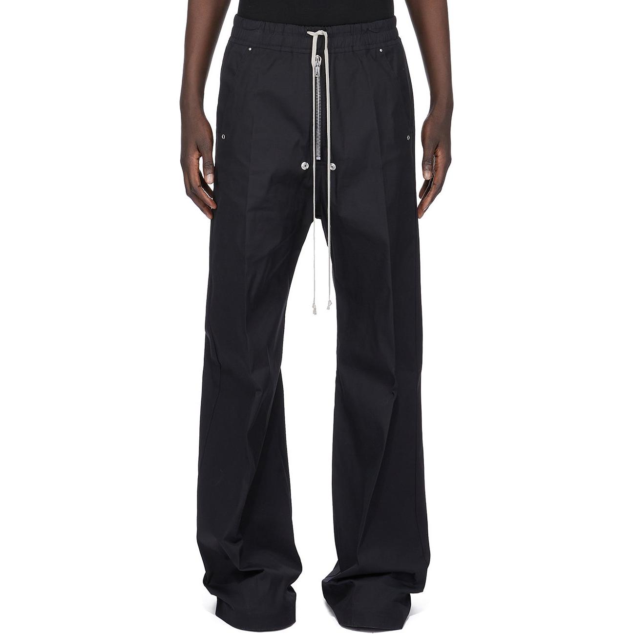Брюки Bela Drawstring с широкими штанинами RICK OWENS, черный — фото 3