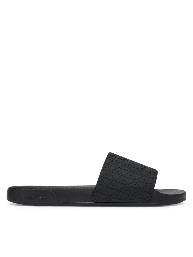 Calvin Klein Черные мюли Ess Slid Pu Aop HM0HM02110