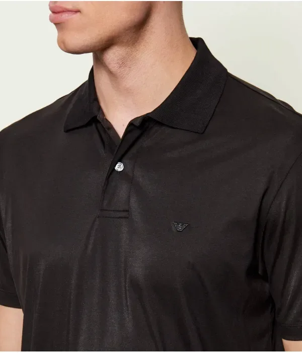 Полюс slim fit Emporio Armani, черный — фото 4