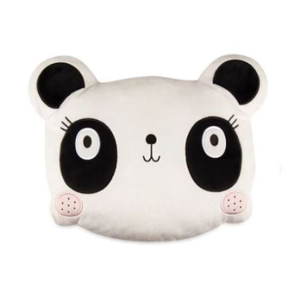 

Nici 90511 Подушка с лимонной лентой Фигурка головы панды и медведя 35x35 см, плюшевая