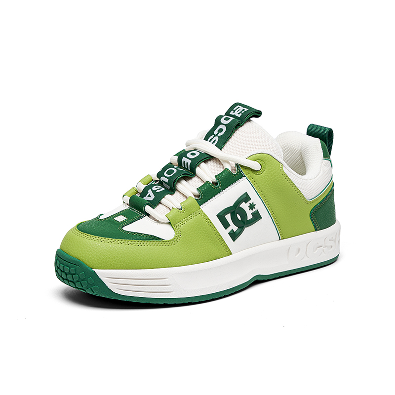 DC Shoes Лайнкс Про лоу-топ скейтборд обувь мужские бело-зеленые, цвет White Green — фото 2