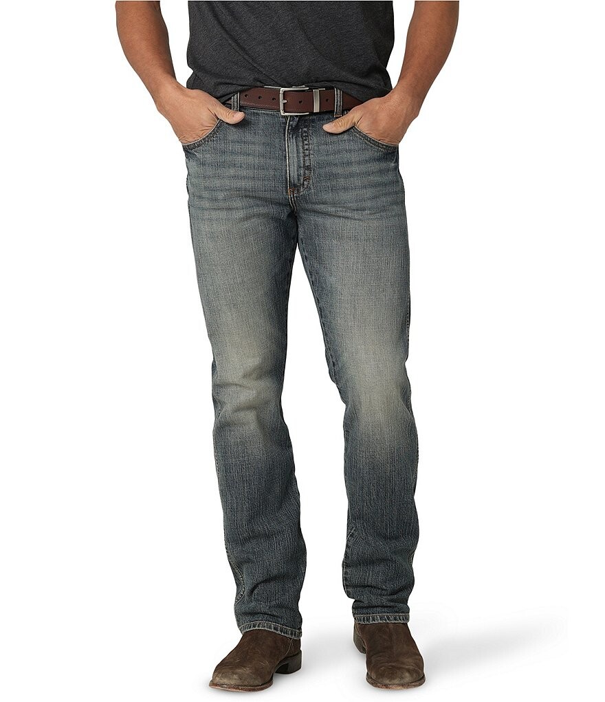 

Прямые джинсы Wrangler Retro Dark Knight в стиле вестерн Heritage, синий