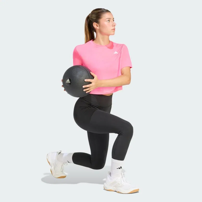 Женская спортивная футболка adidas Train Essentials свободного кроя, Lucid Pink — фото 3