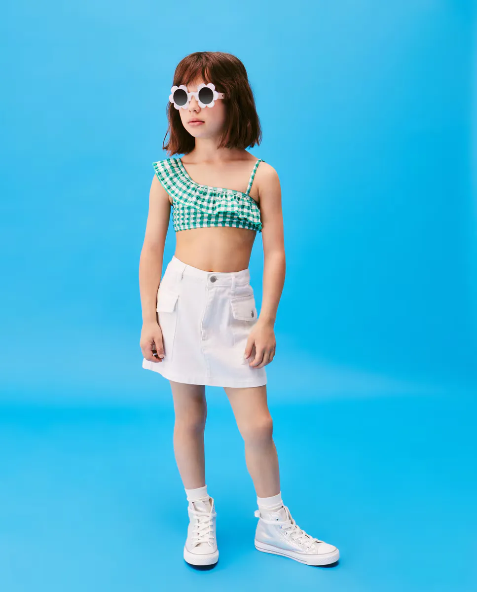 

Девичье бикини в клетку Kids El Corte Inglés, зеленый