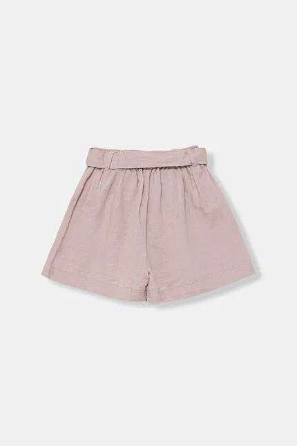 Шорты свободного кроя из льна и хлопка United Colors of Benetton, розовый — фото 2