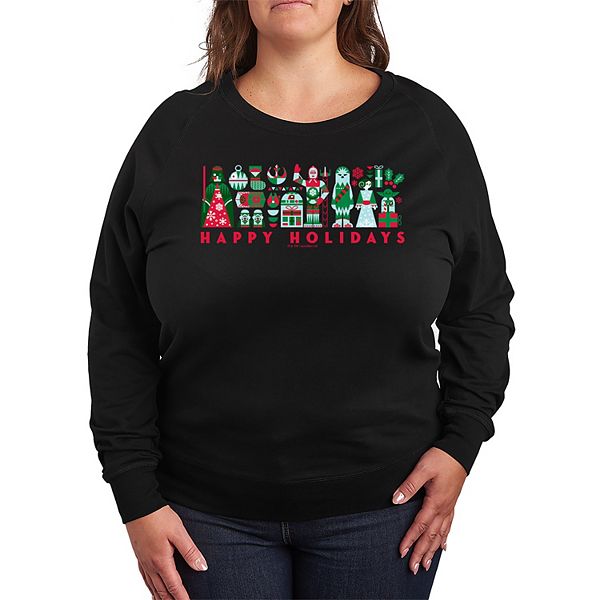 

Футболка с длинным рукавом с новогодним принтом в скандинавском стиле, Plus size Star Wars, Black, Черный, Футболка с длинным рукавом с новогодним принтом в скандинавском стиле, Plus size Star Wars, Black
