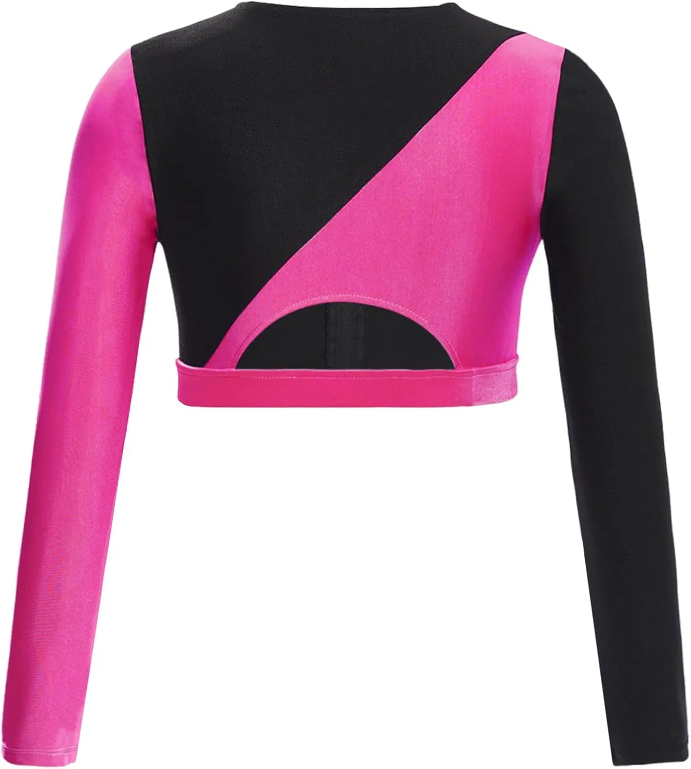 Детская спортивная футболка с длинным рукавом TiaoBug, Hot Pink — фото 4