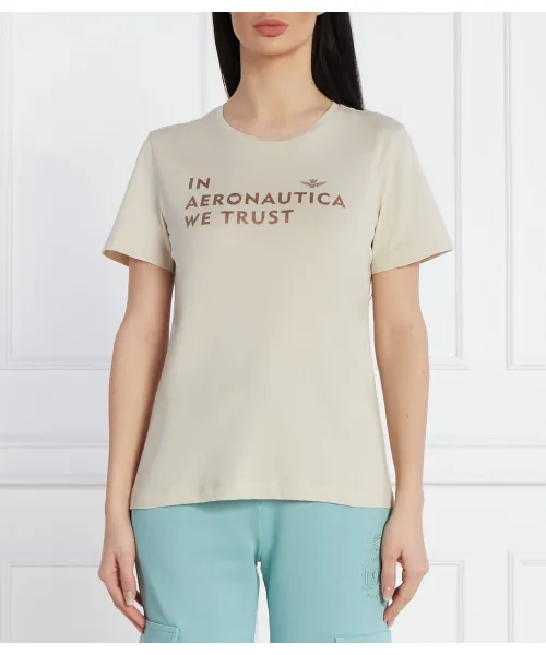

Футболка Regular fit Aeronautica Militare, бежевый