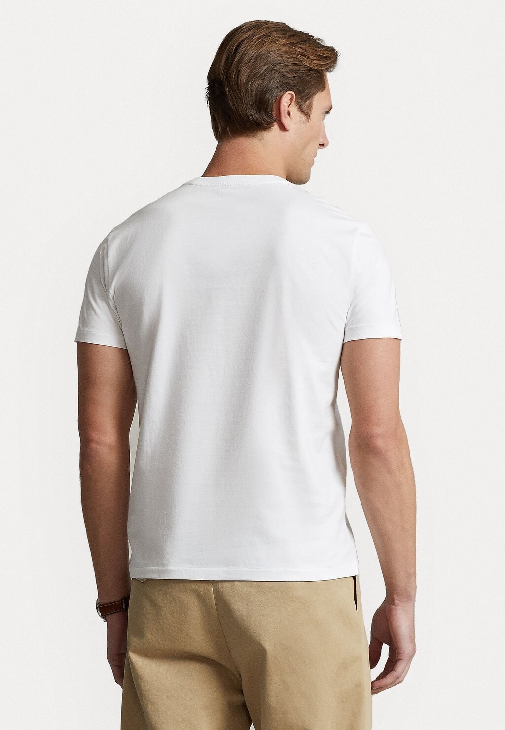 Базовая футболка CUSTOM SLIM FIT Polo Ralph Lauren, белая — фото 3