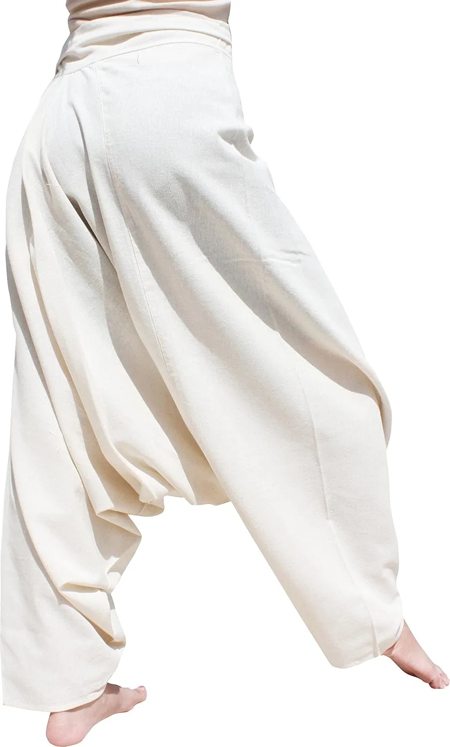 Брюки в стиле мао, хлопок, RaanPahMuang, Striped Cotton - Natural Cream — фото 2