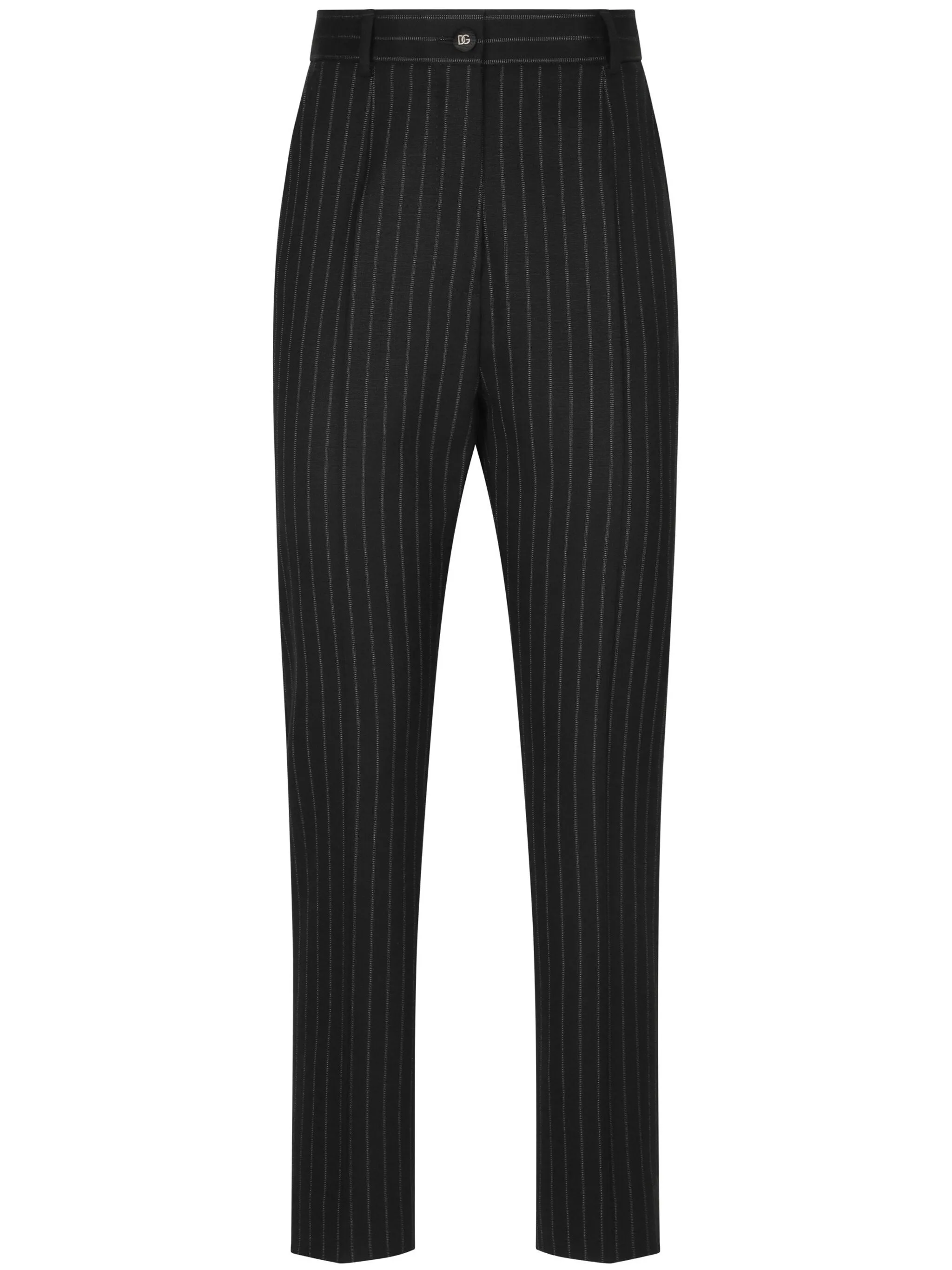 

Зауженные шерстяные брюки Dolce & Gabbana, черный