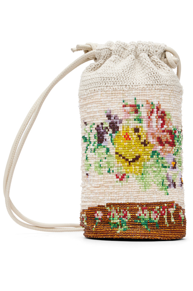 

Сумка ручной работы, связанная крючком с бисером Cordera, белый