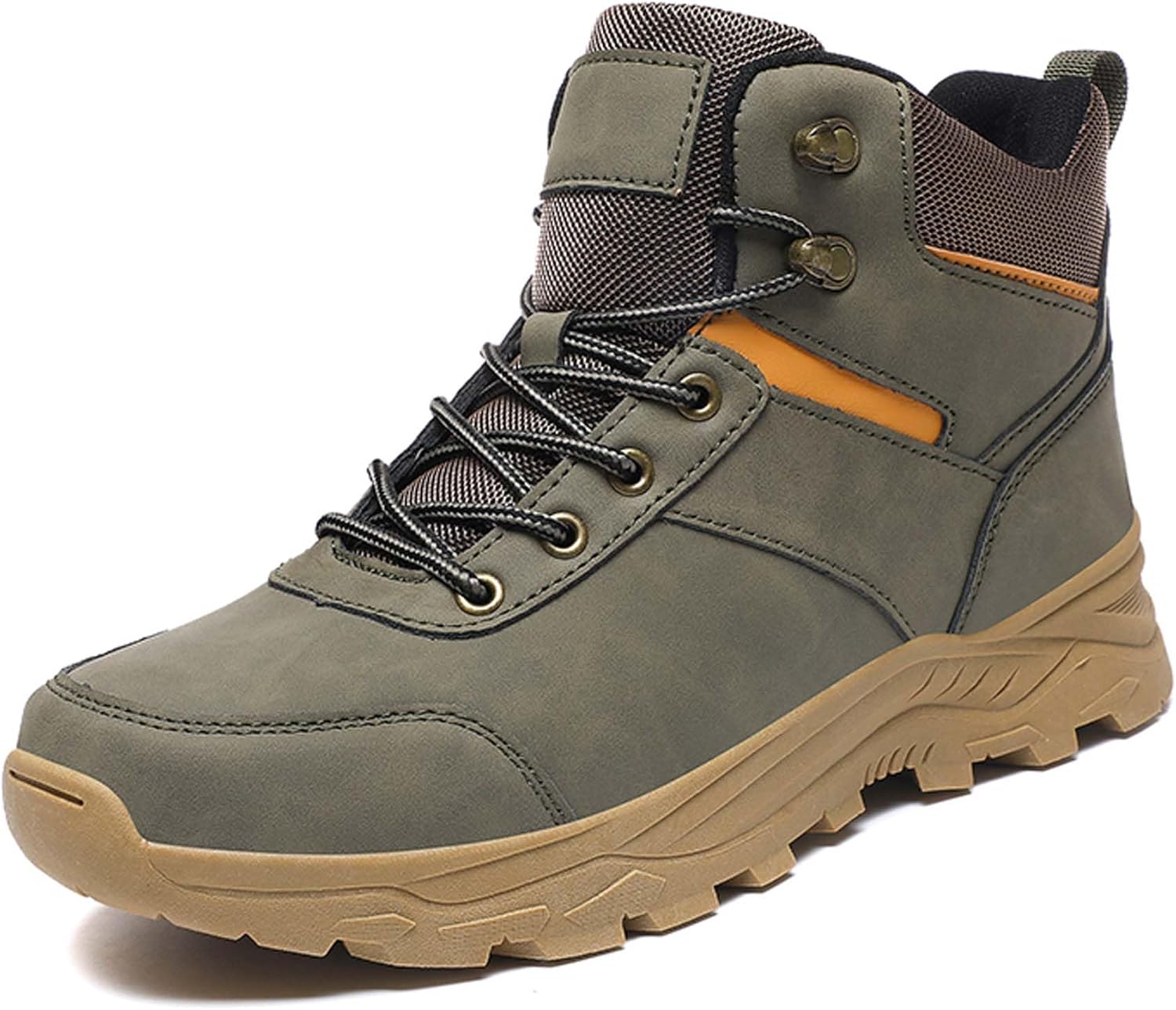 

Мужские походные ботинки на шнуровке для альпинизма и туризма, уличные, противоскользящие, тактические военные пустынные ботинки, носимые для работы, кросс-кантри, бега, путешествий и пеших прогулок, большой размер Generic, зеленый