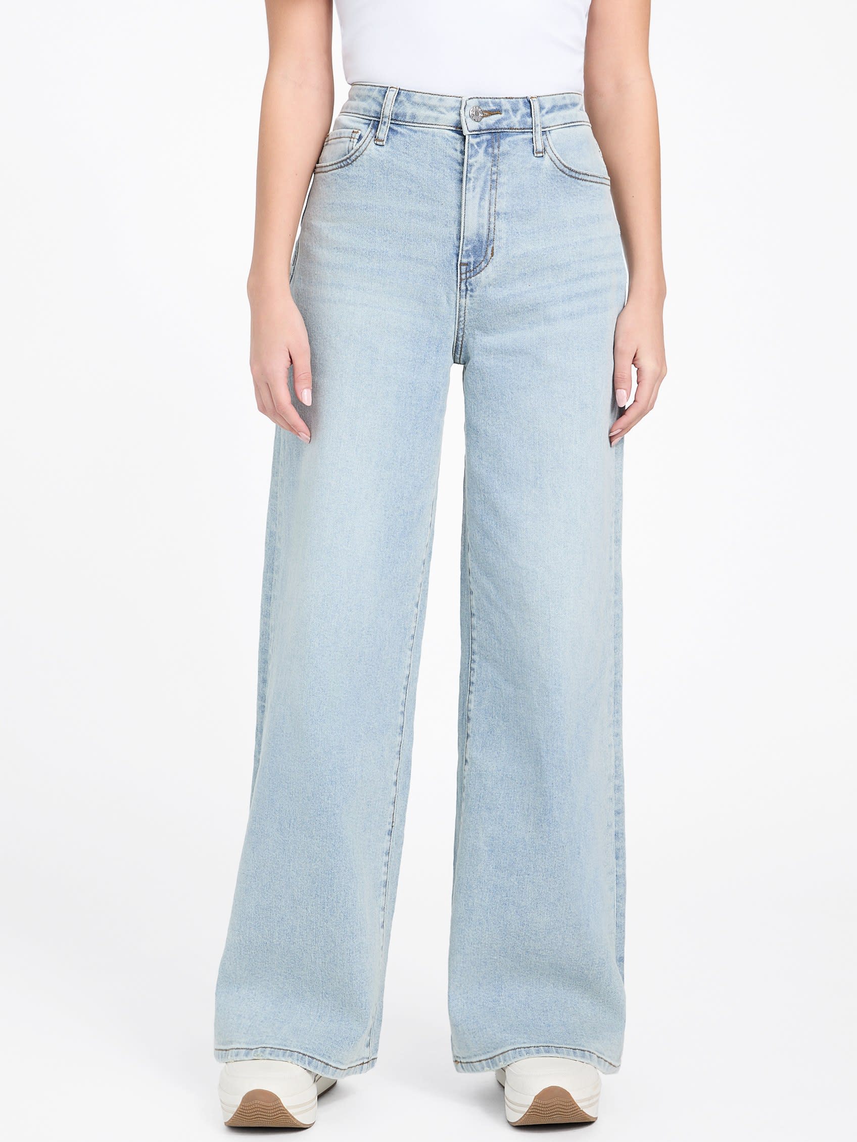 

Широкие джинсовые брюки Lisbeth Guess Factory, цвет light wash