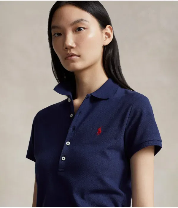 Поло Джули slim fit Polo Ralph Lauren, темно-синий — фото 4