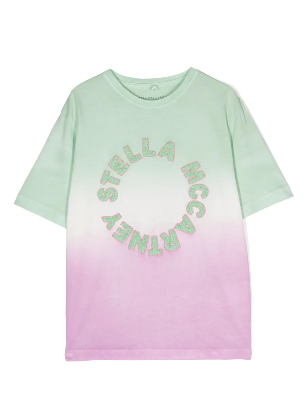 

Футболка с эффектом градиента Stella McCartney Kids, зеленый