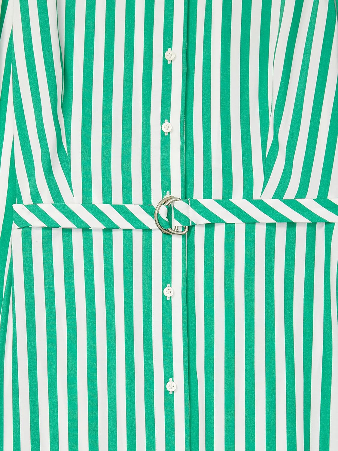 Женское платье-рубашка в полоску Tommy Hilfiger с магнитной застежкой, Primary Green Multi — фото 4
