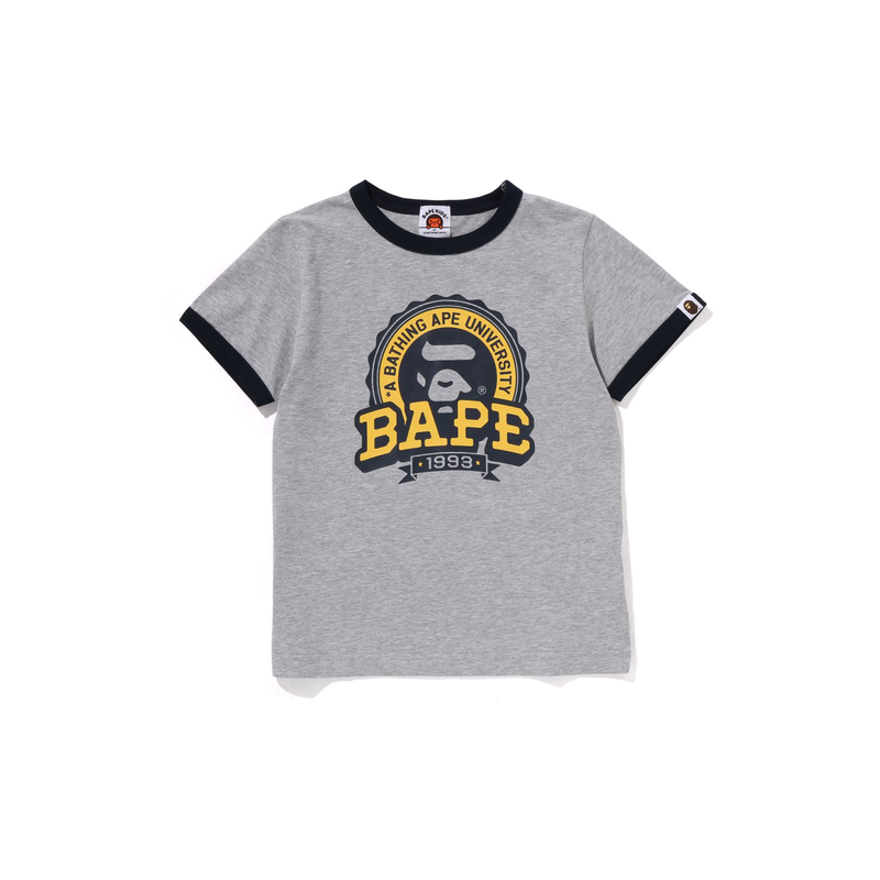 Футболка с коротким рукавом ss25 для детей A BATHING APE, белый — фото 3