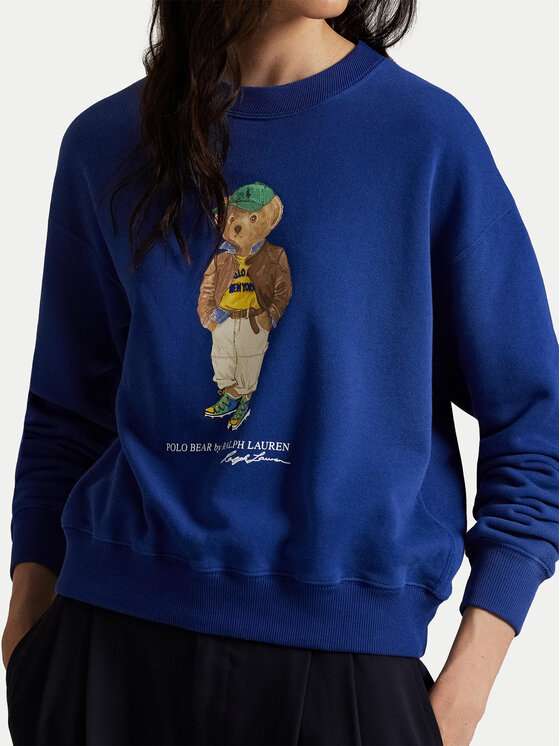 Свитшот relaxed fit 211971736001 Polo Ralph Lauren, синий — фото 4