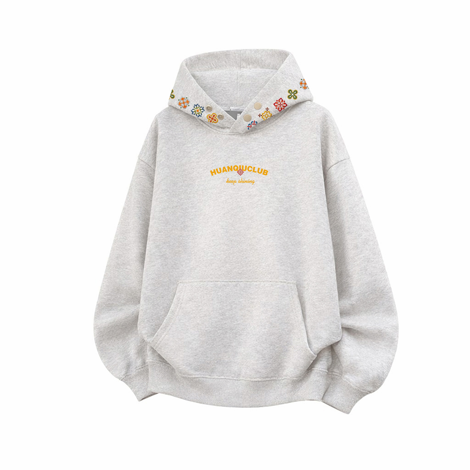 

Толстовка Unisex Hooded Moderate Heavyweight HUANQIU, premium серый