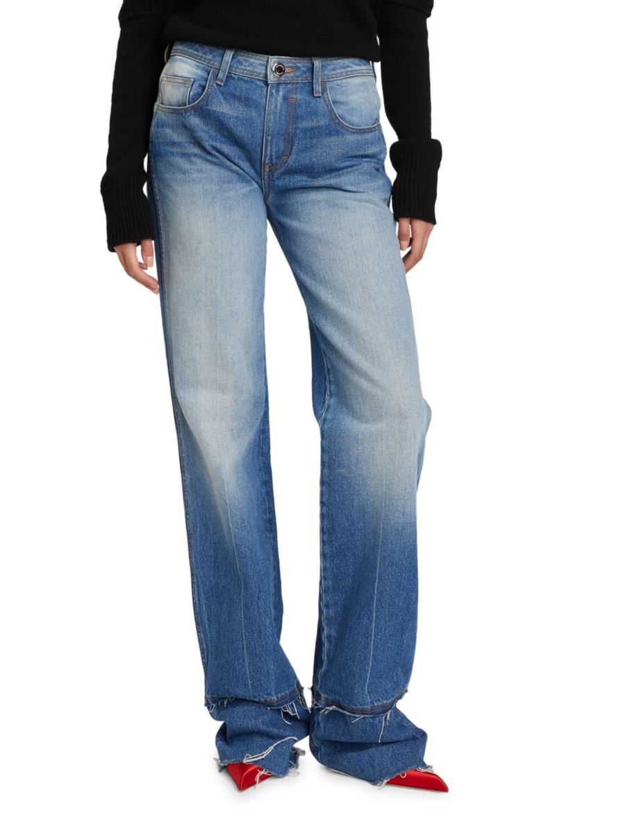 

Джинсы Wiley Straight-Leg Brandon Maxwell, цвет American Blue
