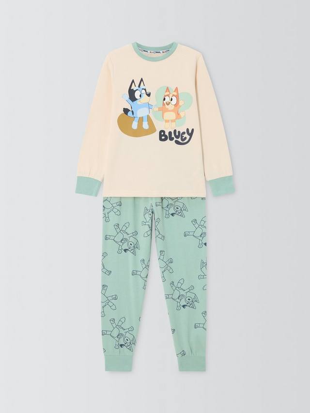 

Детский хлопковый комплект пижамы Brand Threads Bluey, Egret