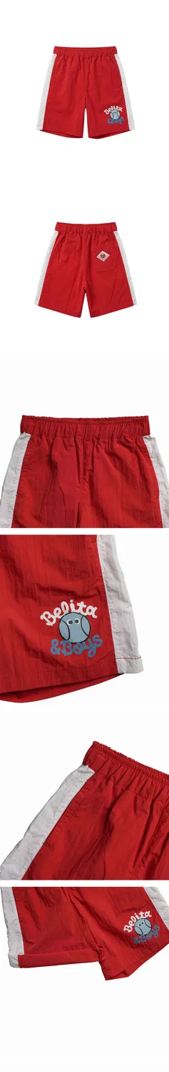 Детские шорты с цветными блоками Tennis красные от Belita&Boys — фото 4