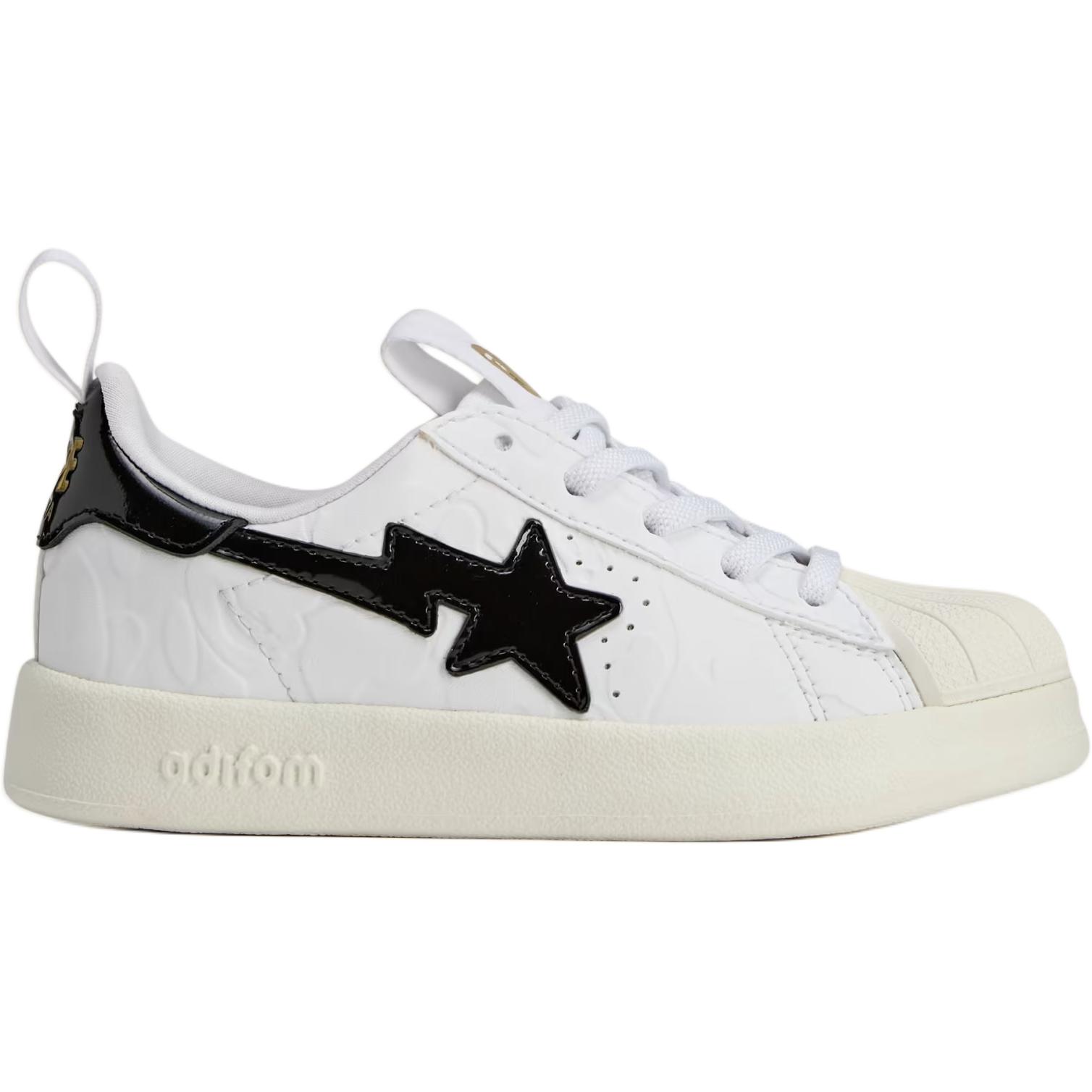 Adidas Originals BAPE x SUPERSTAR 360 низкие детские скейтбординг кроссовки white — фото 3