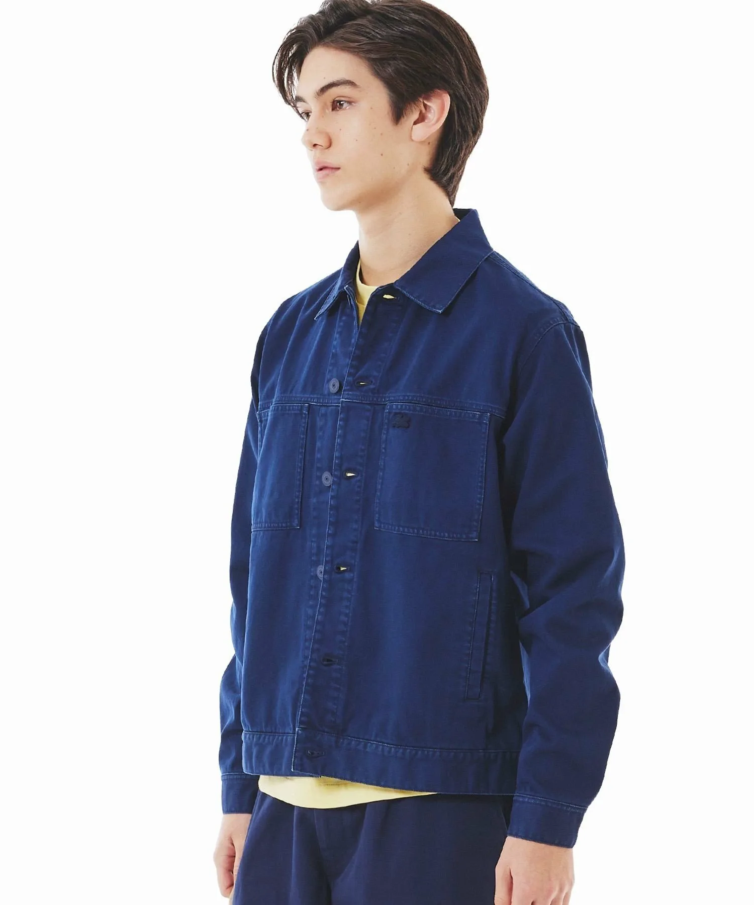 Куртка джинсовая LACOSTE Navy с воротником-стойкой — фото 4