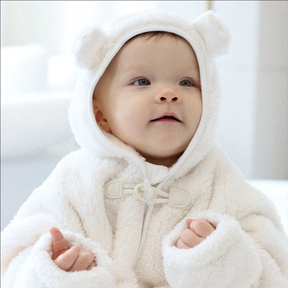 Детский боди Baby Bear Button айвори от Theloha