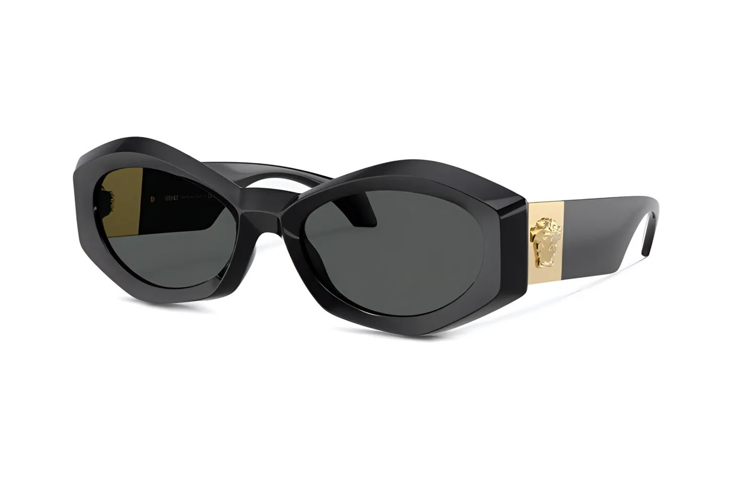 

VERSACE Солнцезащитные очки Medusa с асимметричной оправой, Black