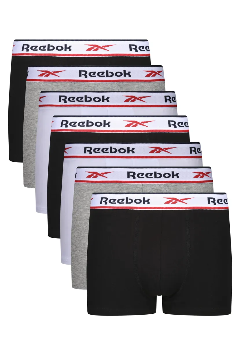 

Боксеры Reebok "AMARI" (упаковка, 7 шт.), мультиупаковка из дышащей смеси хлопка, черный