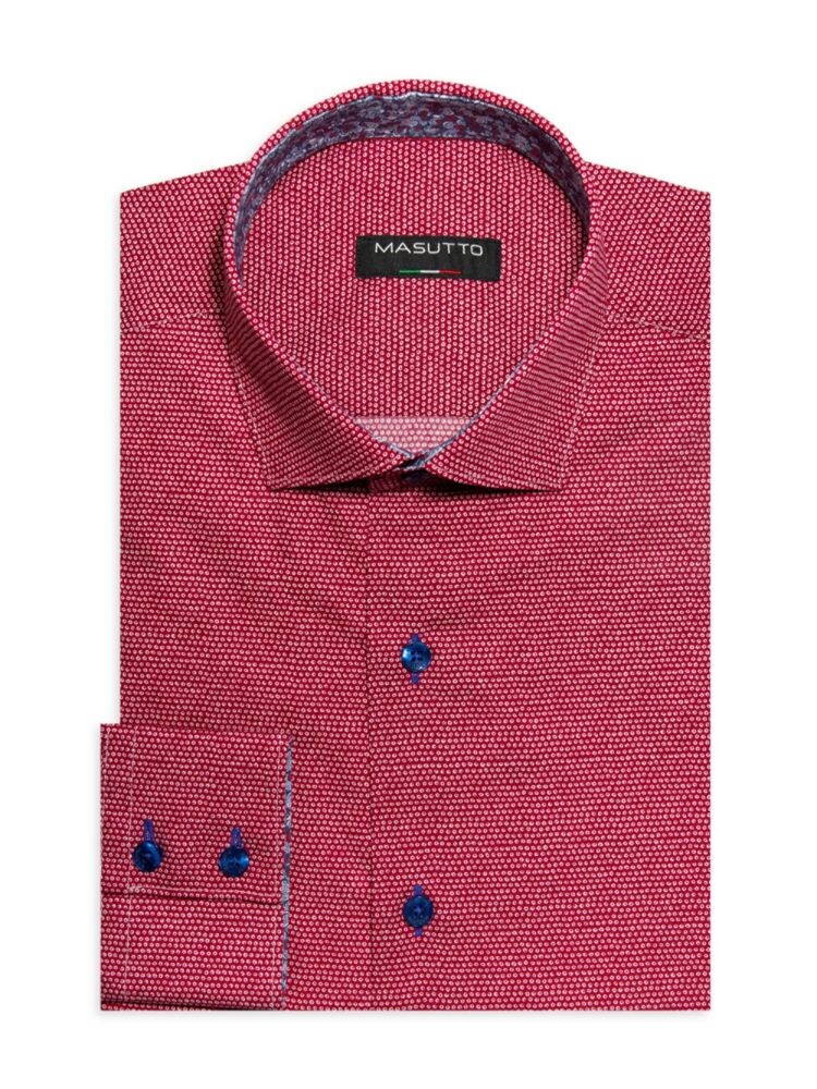 

Спортивная рубашка в горошек Modern Fit Masutto, красный