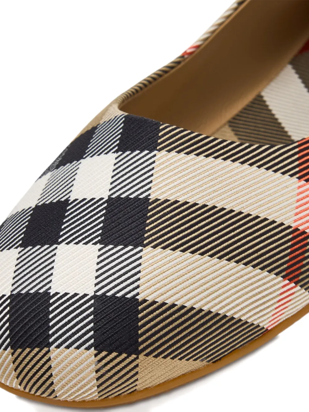 Балетки в винтажную клетку BURBERRY KIDS, нейтральный — фото 4