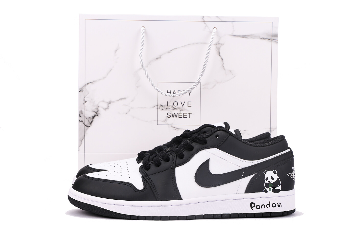 

Кроссовки Air Jordan 1 Vintage Basketball Shoes Men Low-top White, черный