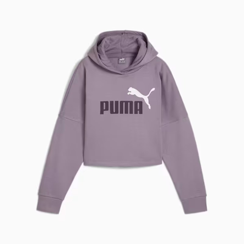 

Детская толстовка ess с логотипом укороченная толстовка g Puma, сиреневый