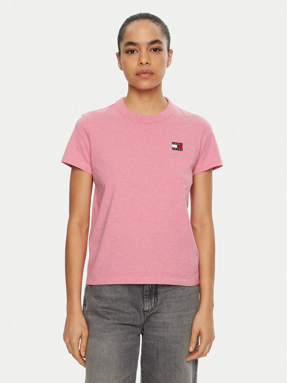 

Футболка обычного кроя DW0DW20153 Tommy Jeans, розовый