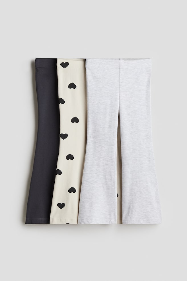 

Комплект из 3 расклешенных хлопковых леггинсов H&M, мультиколор